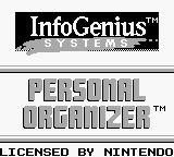 InfoGenius Systems - Personal Organizer (USA) Title Screen